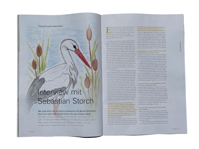 Doppelseite aus NATURZYT Magazin Interview Sommer-Ausgabe