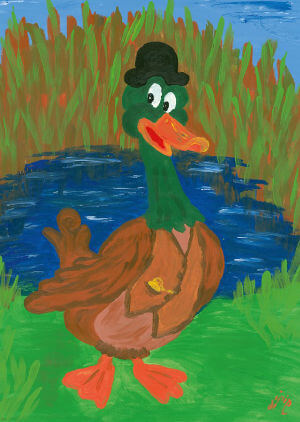 Illustration einer Ente
